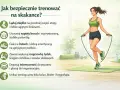 Kobieta ćwiczy skakanie na skakance, dbając o prawidłową technikę i bezpieczeństwo.