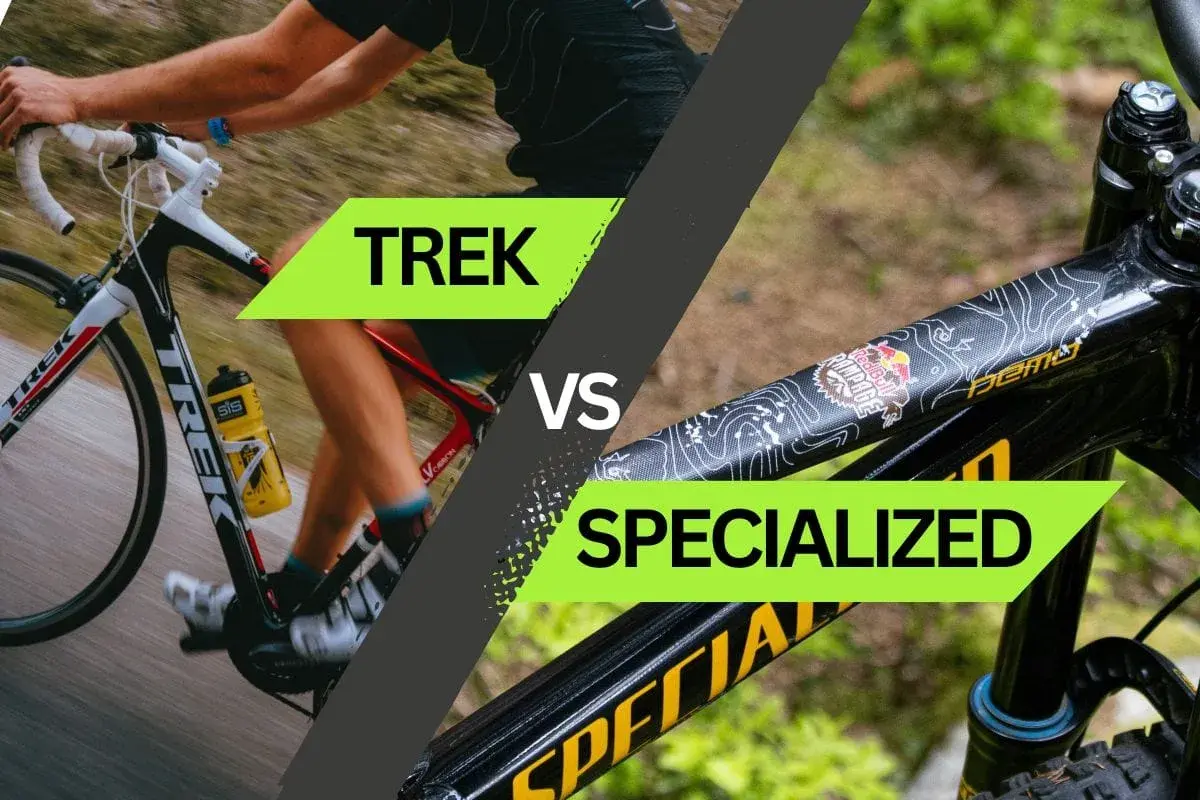Porównanie rowerów: Trek kontra Specialized. Widok na rower szosowy Trek i rower górski Specialized.