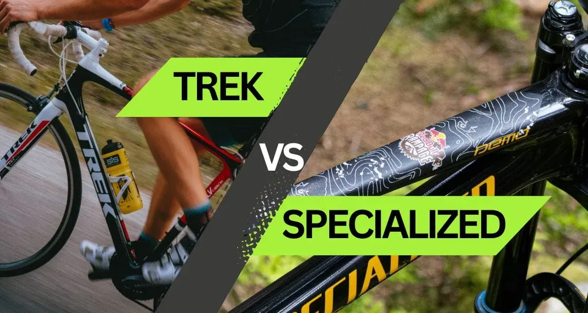 Porównanie rowerów: Trek kontra Specialized. Widok na rower szosowy Trek i rower górski Specialized.