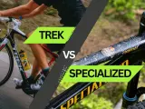 Porównanie rowerów: Trek kontra Specialized. Widok na rower szosowy Trek i rower górski Specialized.