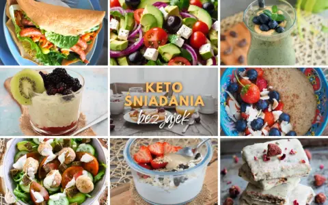 Keto śniadanie bez jajek: sałatka z awokado, smoothie, owsianka z owocami i inne pyszności.