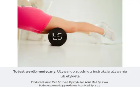 Roller do masażu podpierający mięsień czworogłowy uda.