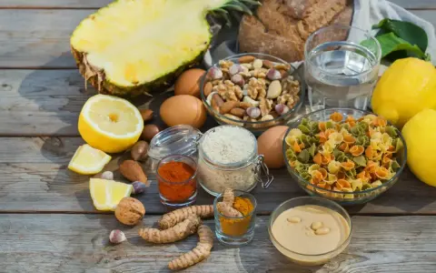 Ananas, cytryny, jajka, ryż, makaron, orzechy, pasta sezamowa, kurkuma, papryka, czosnek i chleb – składniki, które pomogą zdecydować, co jeść po zatruciu pokarmowym.