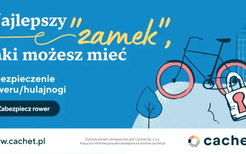 Najlepszy "zamek" dla Twojego roweru to ubezpieczenie. Zabezpiecz swój rower lub hulajnogę z Cachet.