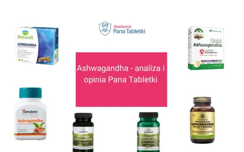 Różne suplementy z ashwagandhą, w tym Swanson. Analiza i opinia Pana Tabletki.