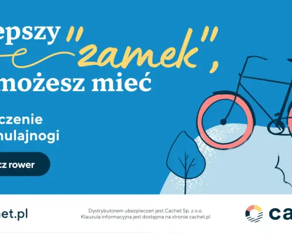 Najlepszy "zamek" dla Twojego roweru to ubezpieczenie. Zabezpiecz swój rower lub hulajnogę z Cachet.