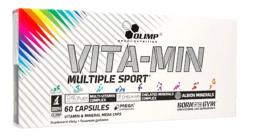 Olimp Vita-Min Multiple Sport - najlepsze witaminy dla mężczyzn. Opakowanie 60 kapsułek z kompleksem witamin i minerałów.