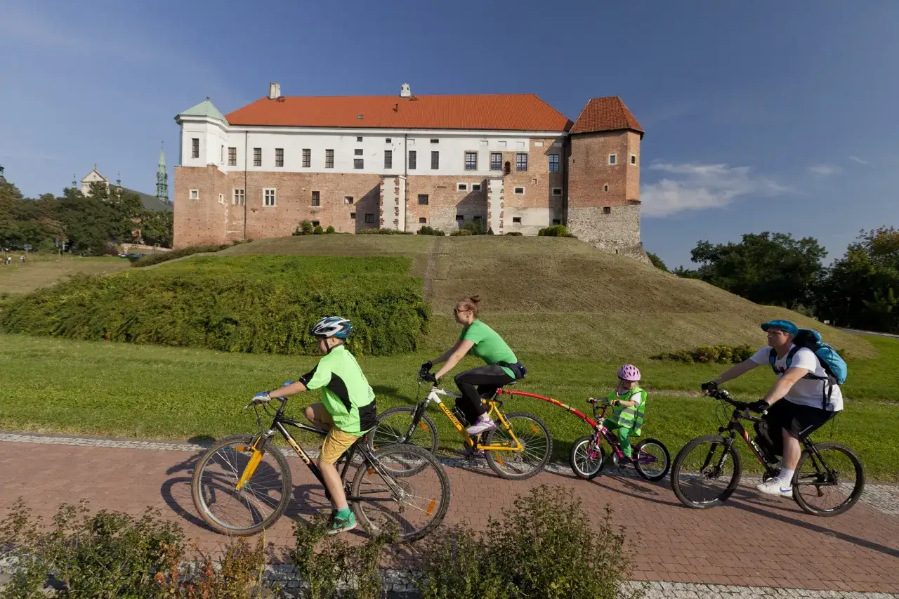 Sandomierz rowerem panorama miasta