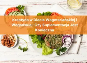 Kreatyna w diecie wegetariańskiej i wegańskiej: czy suplementacja jest konieczna? Na talerzu wegański burger, orzechy i warzywa.